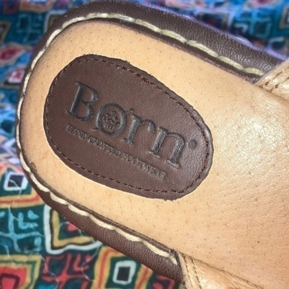 BORN Brown Espadrille Strappy Wedge Sandals​